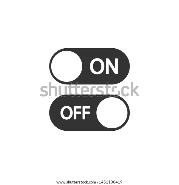 On Off Icon Isolated On White Stock Vector (Royalty Free) 1451100419