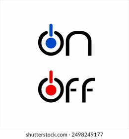 On and off icon logo design.