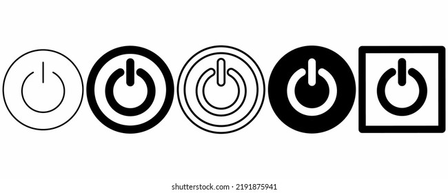 On Off Icon Set Isolated On Stock Vector (Royalty Free) 2191875941 ...