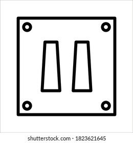 On-off-Symbol. Schaltfläche auf weißem Hintergrund wechseln