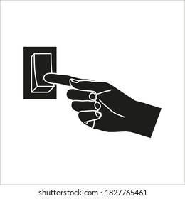 On off icon. Switch button on white background