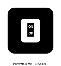 On off icon. Switch button on white background