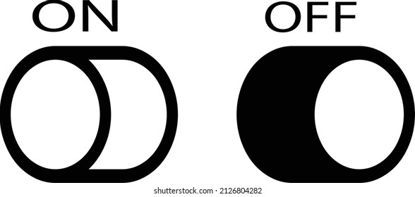 On and off icon switch button sign vector flat print