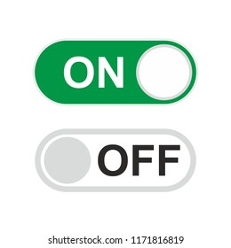 On and Off Icon toggle switch button. Vector