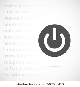 On, off Icon in trendy flat style isolated on grey background. Shutdown symbol for your web site design, logo, app, UI. Vector illustration, EPS10.
