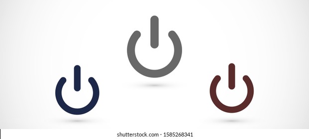 On, off Icon in trendy flat style isolated on grey background. Shutdown symbol for your web site design, logo, app, UI. Vector illustration, EPS10.
