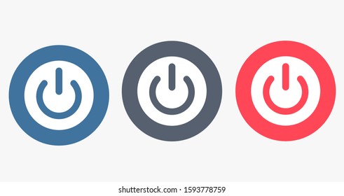 On, off Icon in trendy flat style isolated on grey background. Shutdown symbol for your web site design, logo, app, UI. Vector illustration, EPS10.
