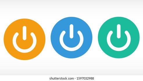 On, off Icon in trendy flat style isolated on grey background. Shutdown symbol for your web site design, logo, app, UI. Vector illustration, EPS10.
