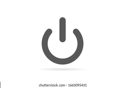 On, off Icon in trendy flat style isolated on grey background. Shutdown symbol for your web site design, logo, app, UI. Vector illustration, EPS10.
