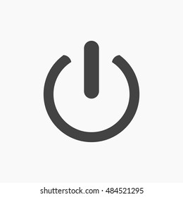 On, off Icon in trendy flat style isolated on grey background. 