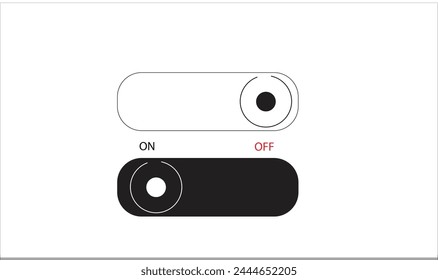 interruptor blanco y negro del Vector del icono de encendido y apagado