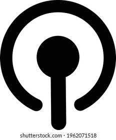 on or off icon vector design templete and illustration with editable
