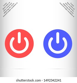 on off icon vector eps 10 , Lorem ipsum flat design