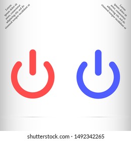 on off icon vector eps 10 , Lorem ipsum flat design