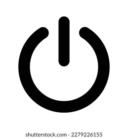 On, off Icon vector illustration in On, off symbol trendy flat style isolated on white background. Shutdown symbol for your web site design,  