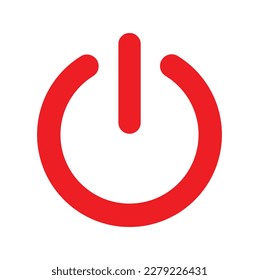 On, off Icon vector illustration in On, off symbol trendy flat style isolated on white background. Shutdown symbol for your web site design,  