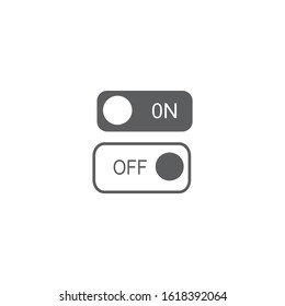 On off Icon vector sign isolated for graphic and web design. Switch button symbol template color editable on white background