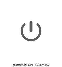 On off Icon vector sign isolated for graphic and web design. Switch button symbol template color editable on white background