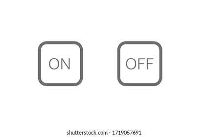On off  icon vector . Switch minimal symbol 