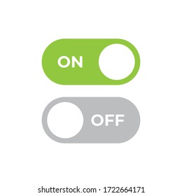 On off icon vector. Switch button sign