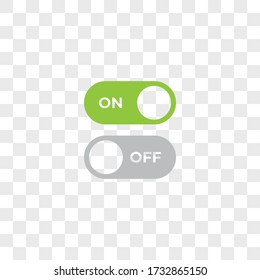 On off icon vector. Switch button sign