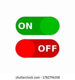 On off icon vector. Switch button sign