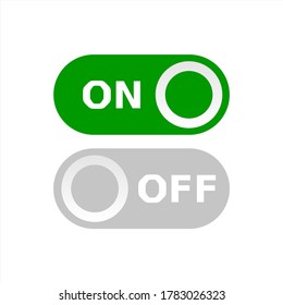 On off icon vector. Switch button sign