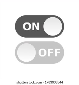 On off icon vector. Switch button sign