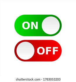 On off icon vector. Switch button sign