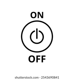 On and off icon vector. Switch illustration sign. Toggle symbol. Slider logo.