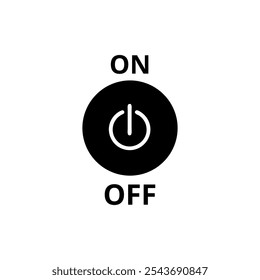 On and off icon vector. Switch illustration sign. Toggle symbol. Slider logo.