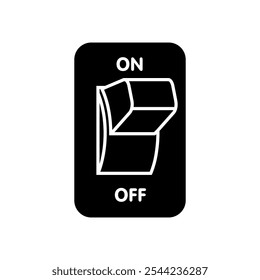 On and off icon vector. Switch illustration sign. Toggle symbol. Slider logo.