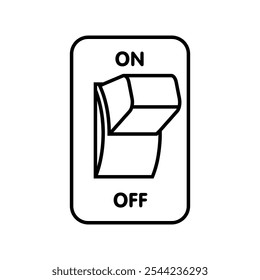 On and off icon vector. Switch illustration sign. Toggle symbol. Slider logo.