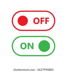 On off icon vector. Switch button sign