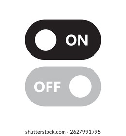 On off icon vector. Switch button sign