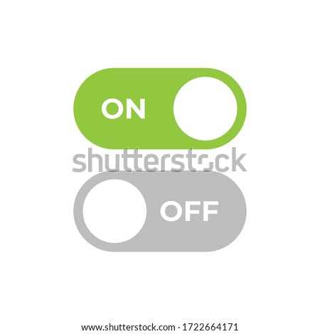 On off icon vector. Switch button sign