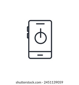 on off icon. vector.Editable stroke.linear style sign for use web design,logo.Symbol illustration.