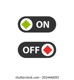 On off icon on white. Two Switch button. Vector illustration.