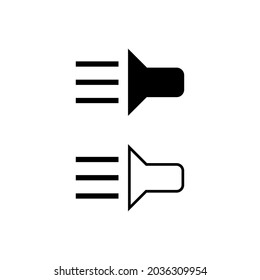 indicador de luz encendida y apagada, icono de luz de diseño de contorno