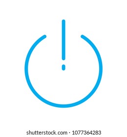 On or off line vector icon. Switching off symbol from set Icons for your interface. Isolated on white background
