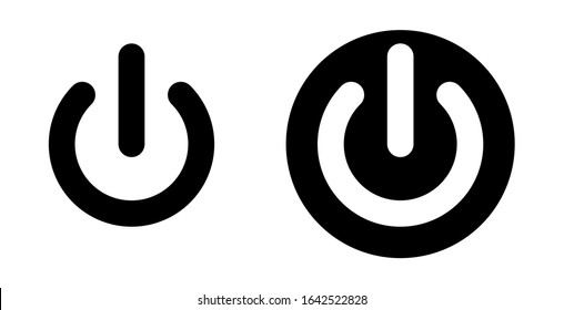 on off , log off, shut down,power off icons vector sign isolated on white