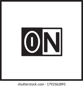 ON OFF logo vector with binary symbols 1 and 0 at the beginning of the letter.