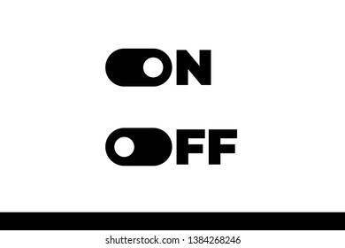 On Off mode switch button sliders. Toggle modern flat UX UI design vector element set for website or mobile app