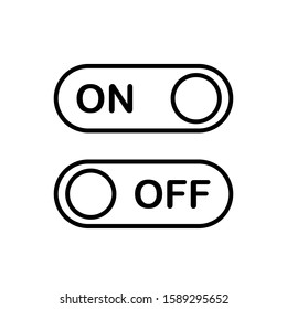 On off outline icon isolated. Symbol, logo illustration for mobile concept and web design.