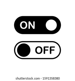 On off outline icon isolated. Symbol, logo illustration for mobile concept and web design.