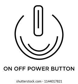 On off power button icon vector isolated on white background for your web and mobile app design, On off power button logo concept