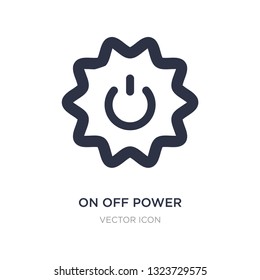 on off power button icon on white background. Simple element illustration from UI concept. on off power button sign icon symbol design.