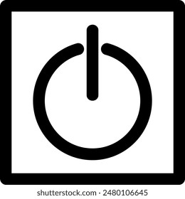 Vector de icono de Botón encendido/apagado. Ilustración del símbolo de señal de corriente eléctrica de encendido o apagado