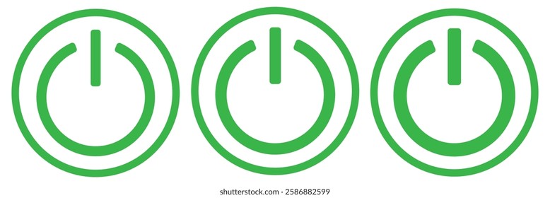 On off power button icon. Switch on switch off icon set. power icon set. Power button. ON and OFF set icons. vector illustration eps 888.