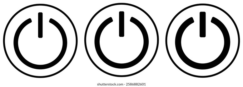 On off power button icon. Switch on switch off icon set. power icon set. Power button. ON and OFF set icons. vector illustration eps 888.